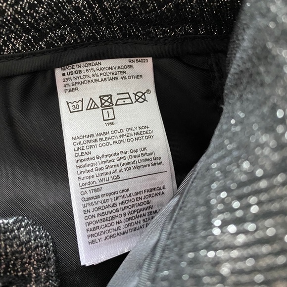 BANANA REPUBLIC NEW Grey Metallic Sloan Pant - Picture 3 of 5